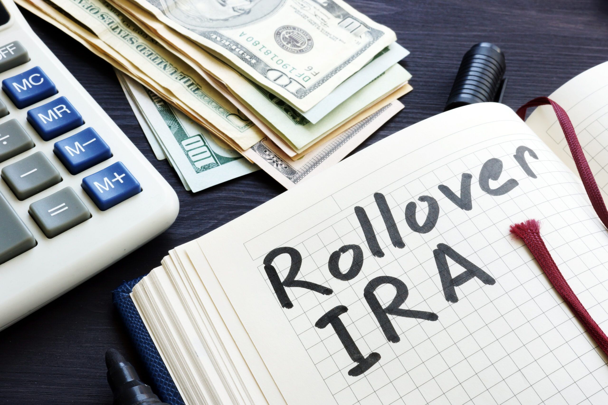 Rollover IRA on notebook