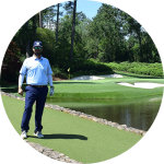 Michael Tull golfing.