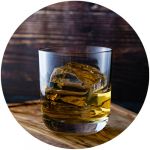 Picture of a glass of bourbon.